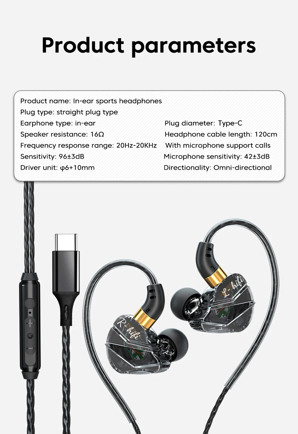 USB-C GAMING EARPHONES WITH MIC